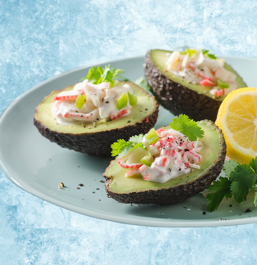CRAB SALAD STUFFED AVOCADO